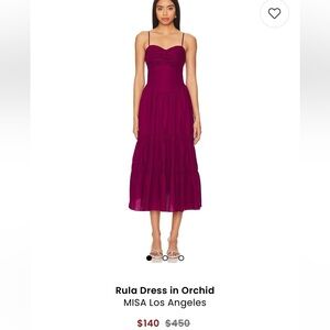 NWT MISA Los Angeles Magenta Rula Dress Size M
